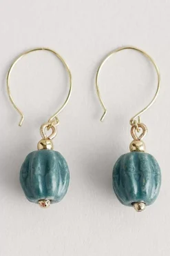 Barley Ceramic Bead Earrings
