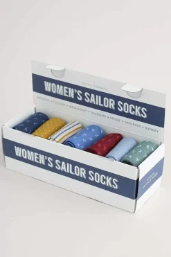 Box Of 7 Women's Sailor Socks