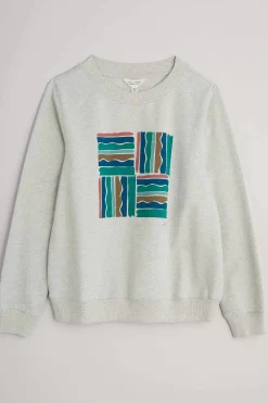 Bright Wave Printed Organic Cotton Sweatshirt