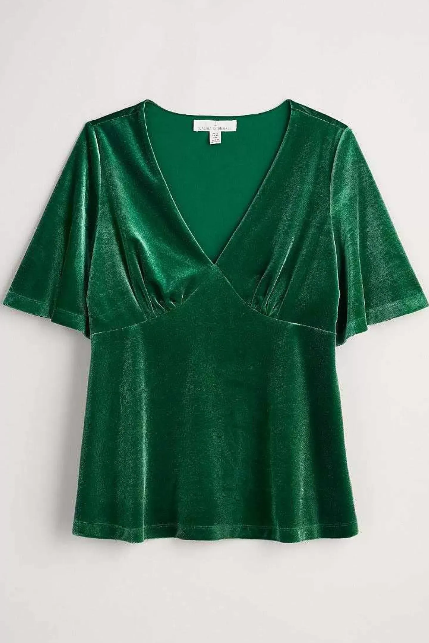 Capsule V-Neck Velvet Top