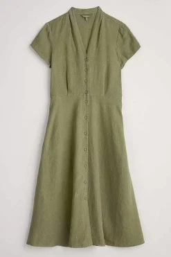 Carved Wood Midi Dress