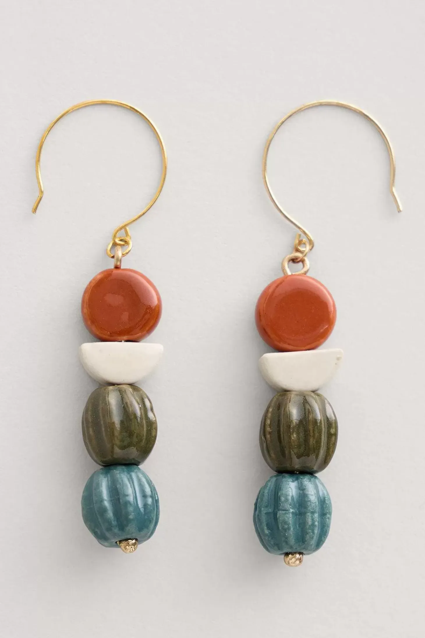 Conifer Ceramic Drop Earrings
