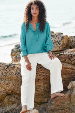 Feather Star Checked Top