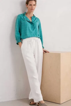 Feather Star Checked Top