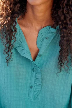 Feather Star Checked Top