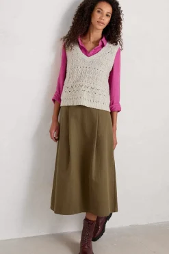 Feock Merino Blend V-Neck Knitted Vest