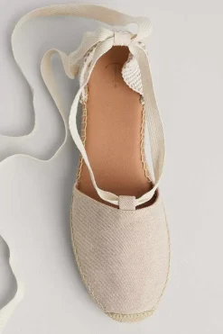 Fern Path Ankle Tie Cotton Espadrilles
