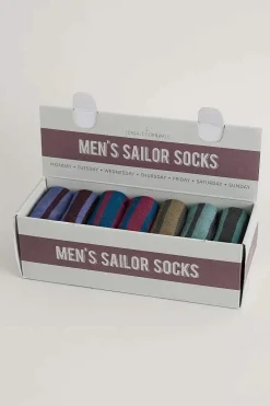 Gift Box Of 7 Men's Sailor Socks