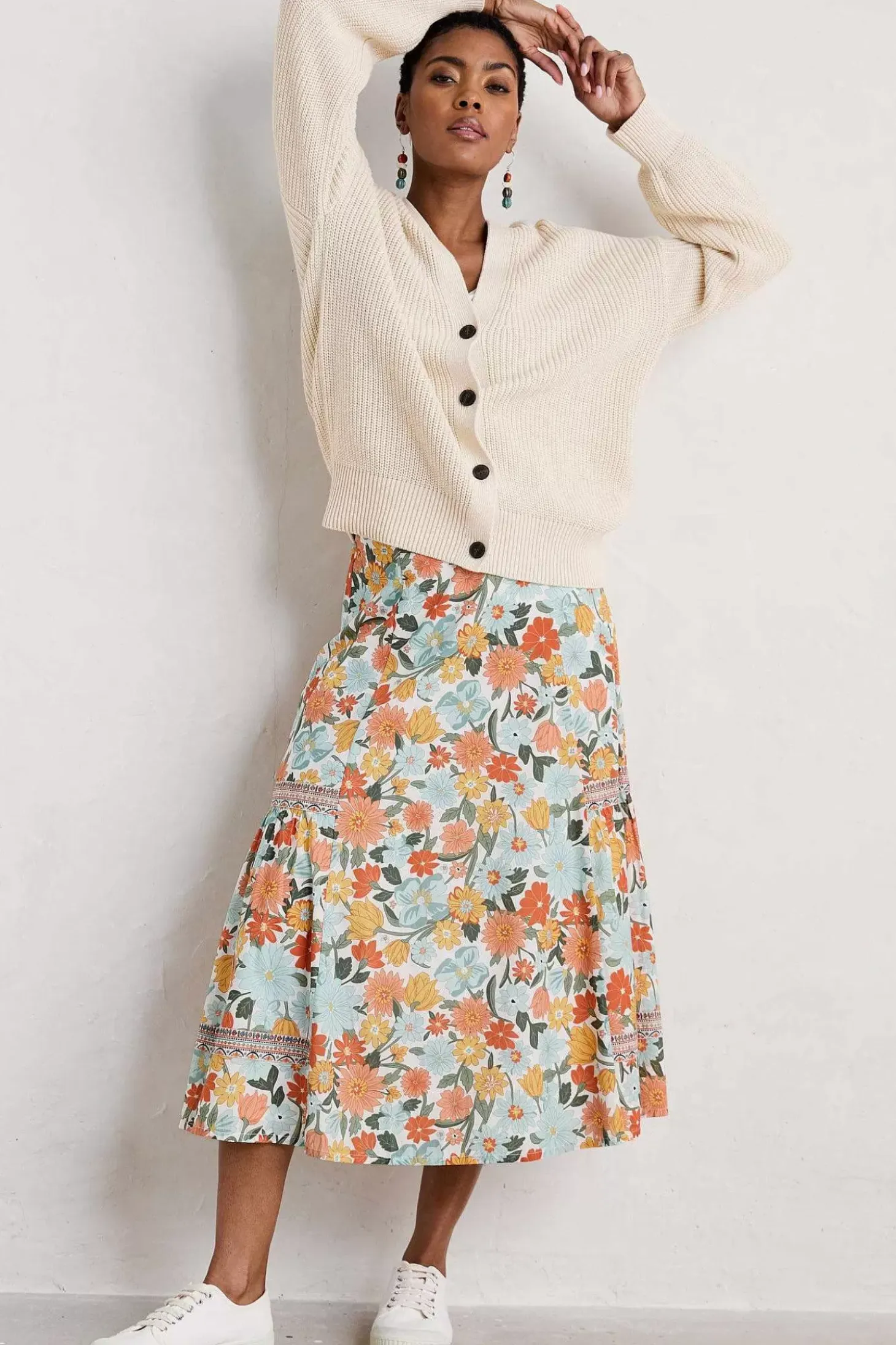 Heather Drifts Midi Skirt