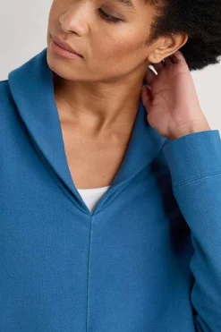 Knot Berry Shawl Neck Sweatshirt