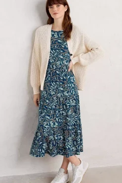 Line Strokes Short Sleeve Dress (Gots)