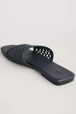 Lost Cove Flat Leather Mule Sandals