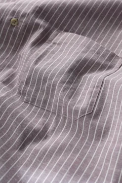 Men's Blue Heron Striped Short Sleeve Shirt