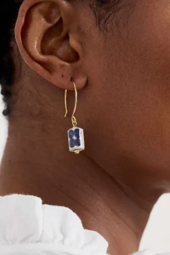 Noon Moor Ceramic Bead Drop Earrings