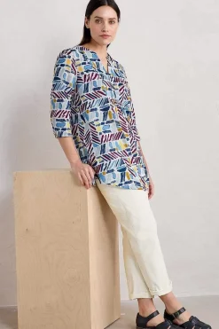 Op Art Organic Cotton Tunic Top