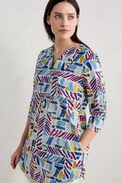 Op Art Organic Cotton Tunic Top