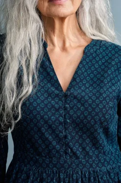 Rose Cottage Printed Cord Midi Dress