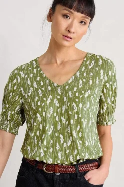 Rosehip V-Neck Jersey Top