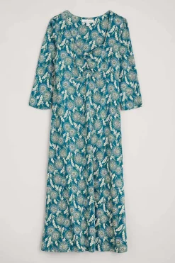 Secret Cove 3/4 Sleeve Midi Dress