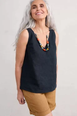 Sunlit Seagrass Linen Vest