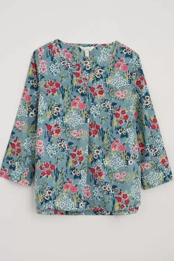 Watercolour Sketch 3/4 Sleeve Top (Gots)