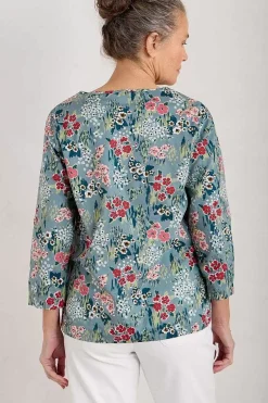 Watercolour Sketch 3/4 Sleeve Top (Gots)