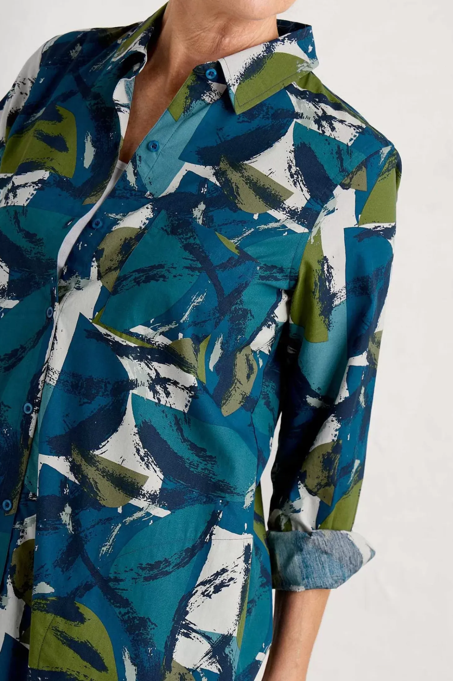 Waterworn Textured Longline Shirt (Gots)