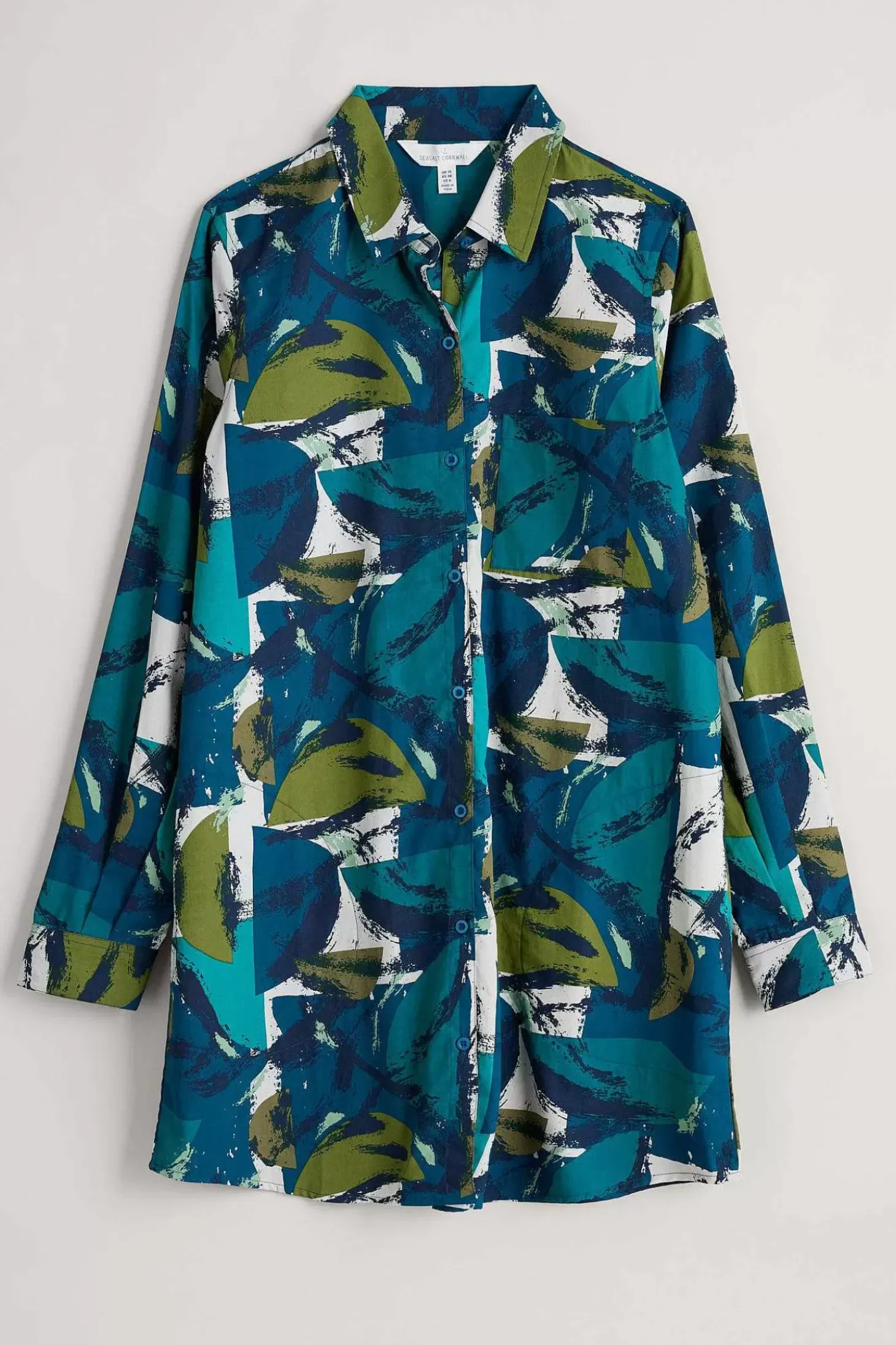 Waterworn Textured Longline Shirt (Gots)