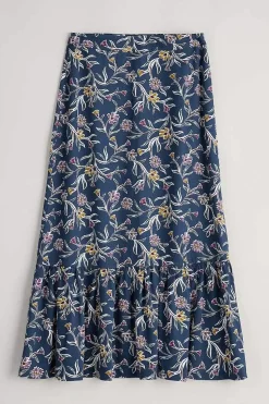 Wildflower Field Tiered Midi Skirt